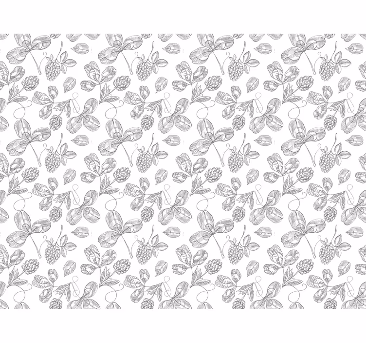Persiana enrollable gris bordado floral - TenVinilo