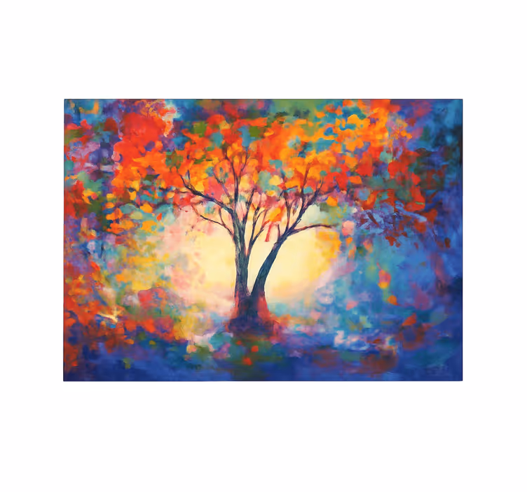 Persiana enrollable salón árbol de la vida multicolor - TenVinilo