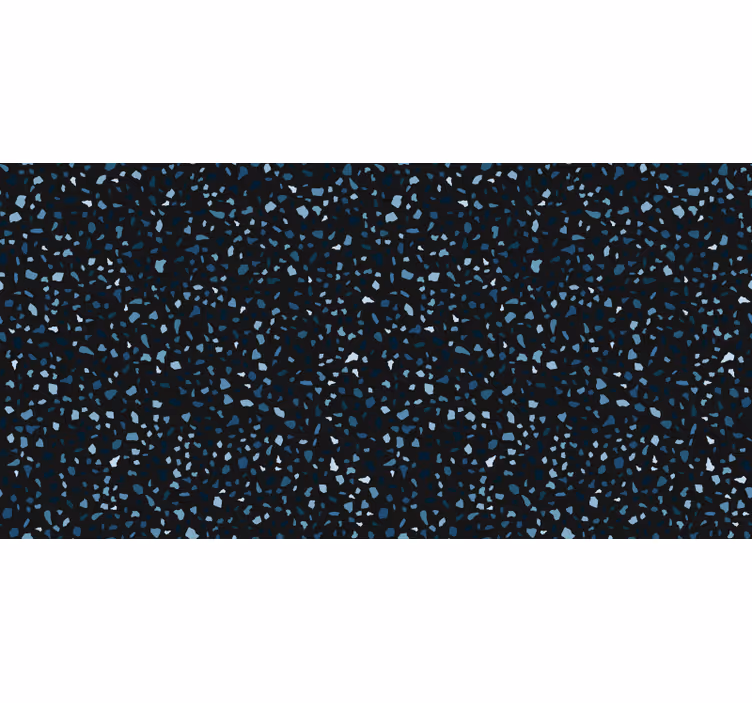 Persiana enrollable para cuarto terrazzo negro y azul - TenVinilo