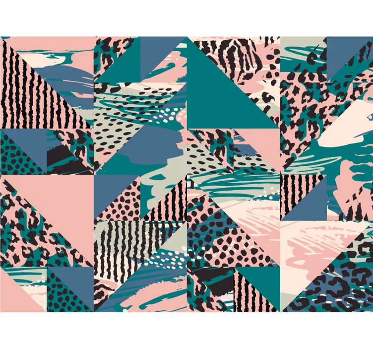 Persiana enrollable para cuarto azulejos leopardo étnico - TenVinilo