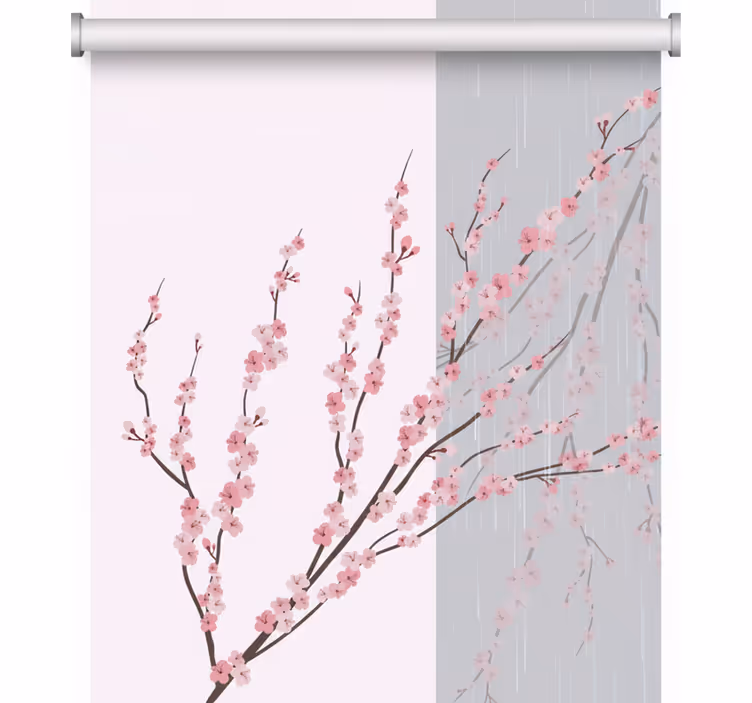 Persiana enrollable para cuarto color floral claro - TenVinilo