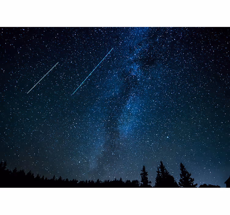 Persiana enrollable para cuarto paisaje de estrellas fugaces - TenVinilo