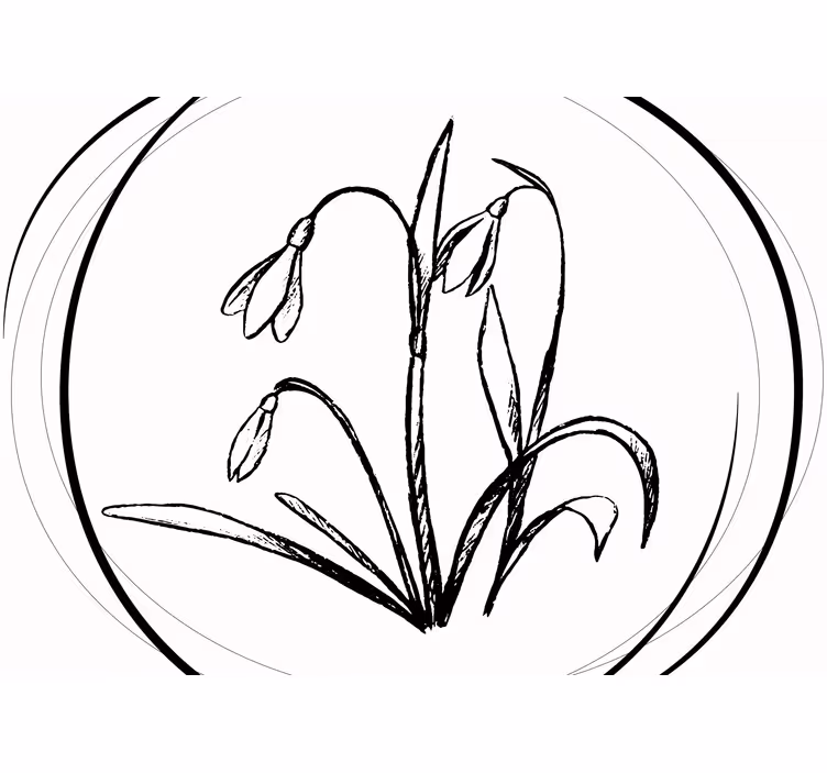 Persiana enrollable blanca dibujo lindo de campanilla - TenVinilo
