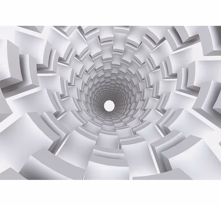 Persiana enrollable blanca túnel efecto papel 3d - TenVinilo