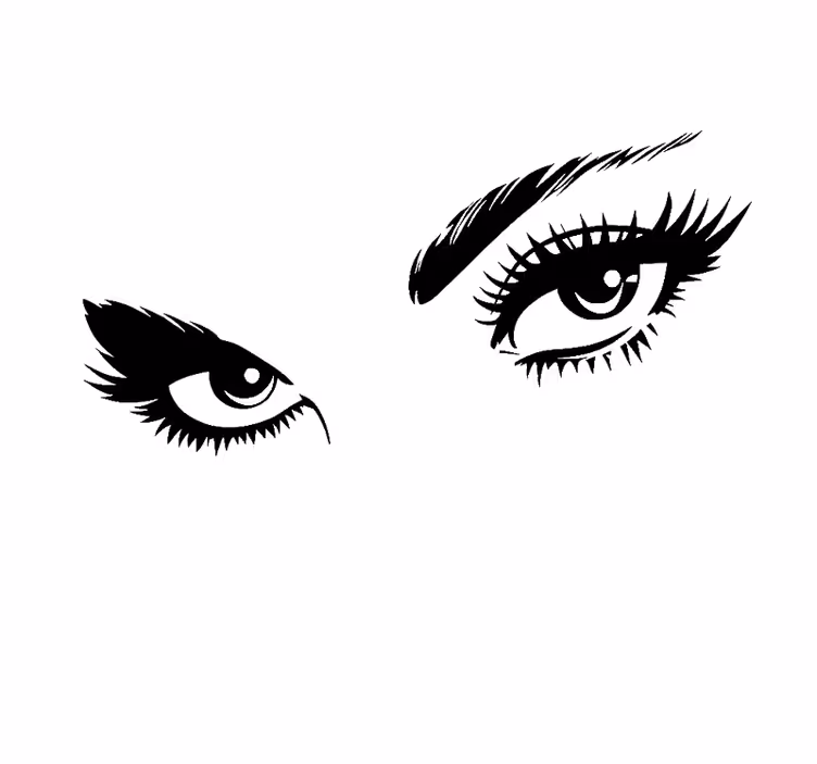 Persiana enrollable blanca mirada de mujer - TenVinilo
