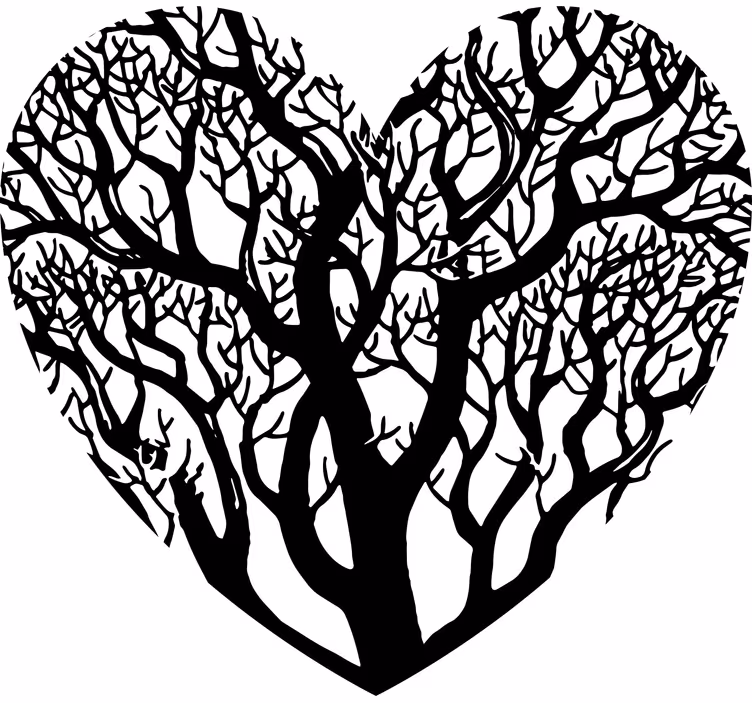 Persiana enrollable para cuarto árbol del corazón - TenVinilo
