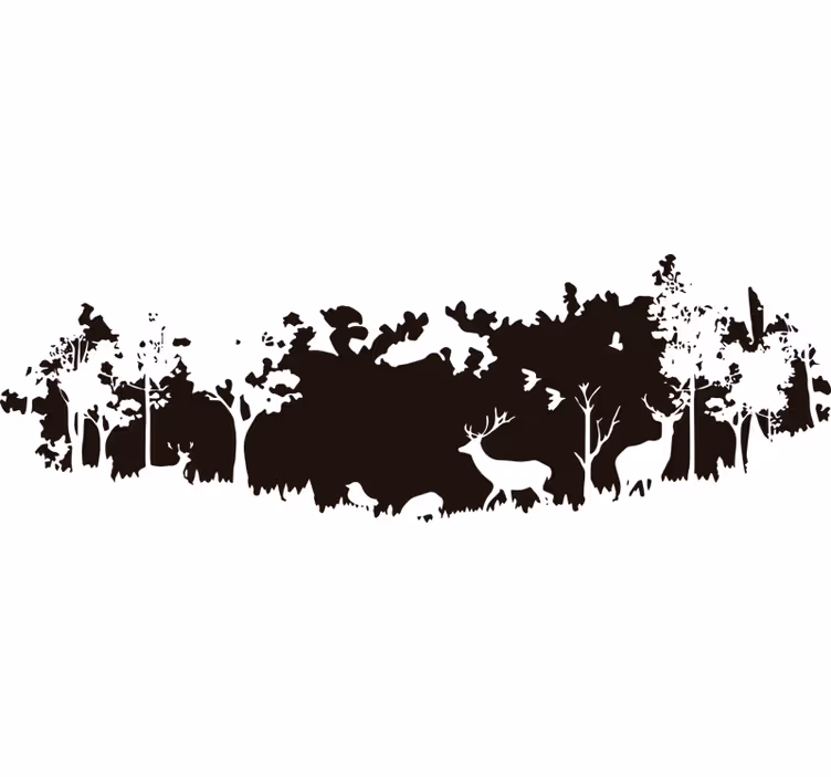 Persiana enrollable para cuarto silueta de bosque - TenVinilo