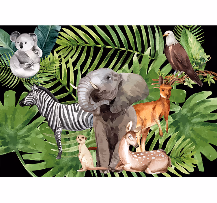 Persiana enrollable infantil reino animal - TenVinilo