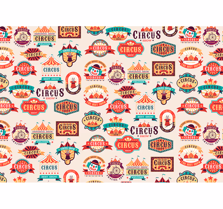 Persiana enrollable infantil diseño de entrada de circo - TenVinilo