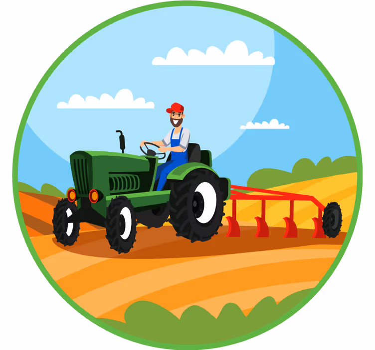 Persiana enrollable infantil tractor de arado - TenVinilo