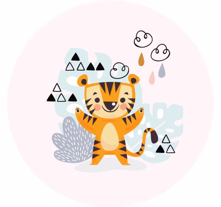 Persiana enrollable infantil dibujo de tigre - TenVinilo