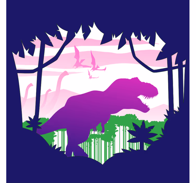 Persiana enrollable infantil alfombra vinílica dinosaurio - TenVinilo