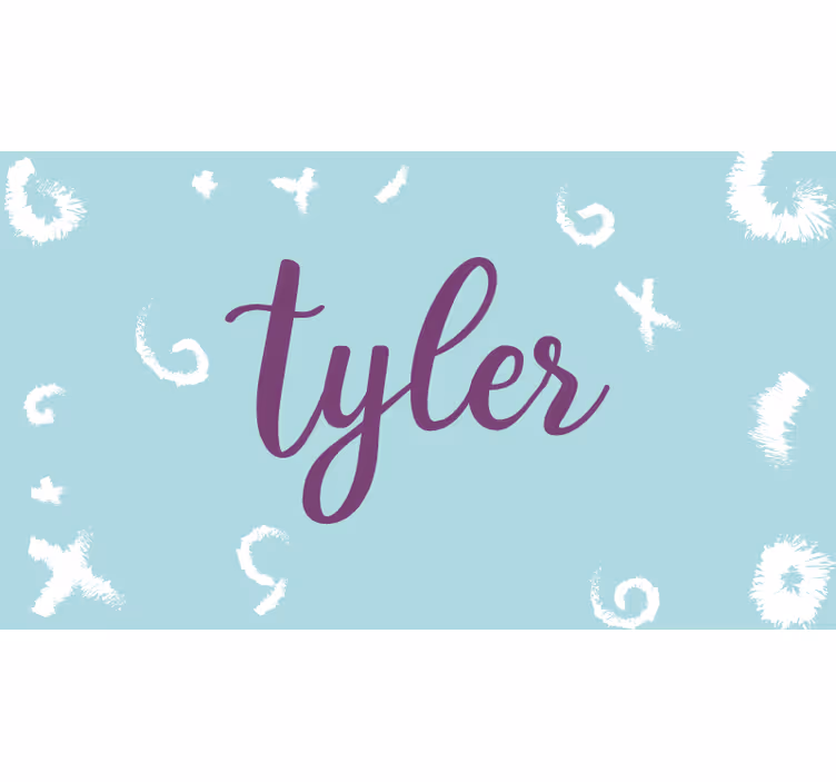 Persiana enrollable infantil nombre personalizado doodled - TenVinilo