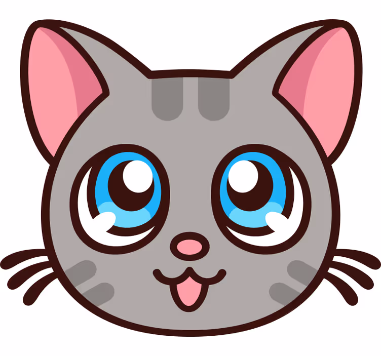 Persiana enrollable infantil gato anime lindo - TenVinilo