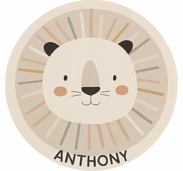 Persiana enrollable infantil león beige personalizado - TenVinilo