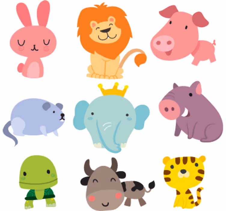 Persiana enrollable infantil sticker de animales - TenVinilo