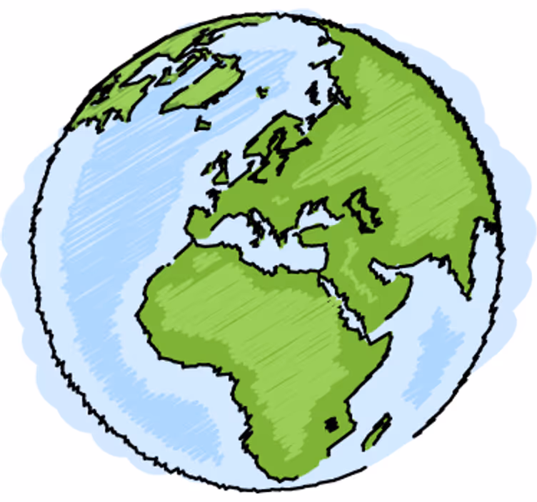 Persiana enrollable infantil mapa mundial verde y azul - TenVinilo