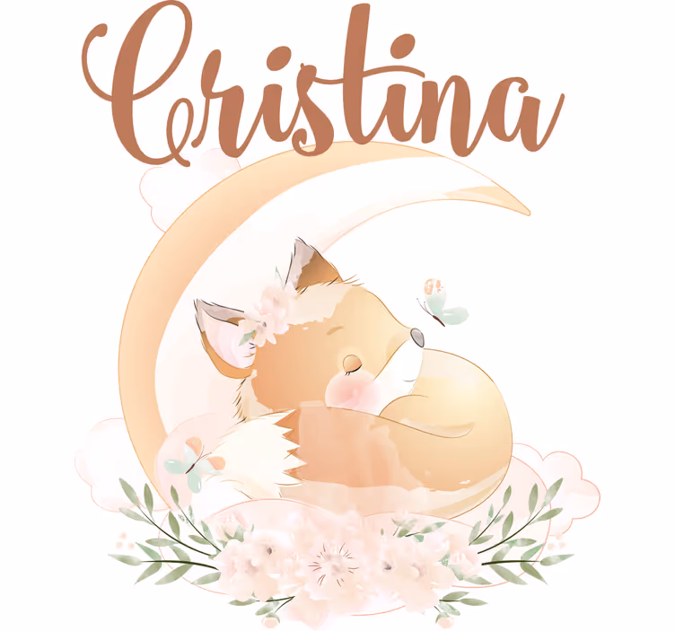 Persiana enrollable infantil zorrito lindo con nombre - TenVinilo