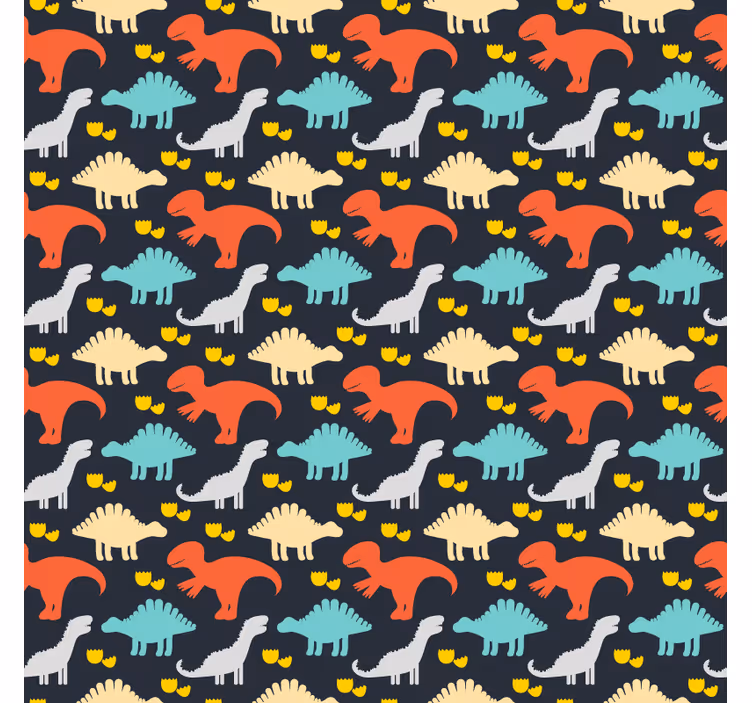 Persiana enrollable infantil con dinosaurios divertidos - TenVinilo