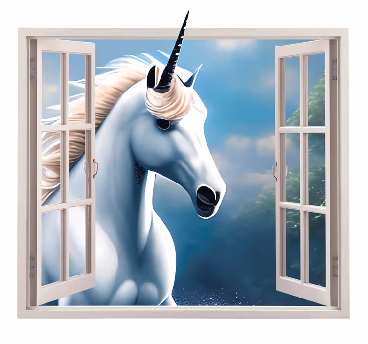 Persiana enrollable infantil ventana de unicornio - TenVinilo