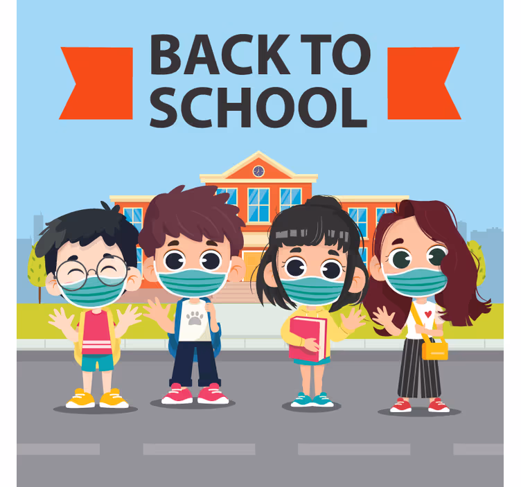 Persiana enrollable infantil diseño escolar atractivo - TenVinilo
