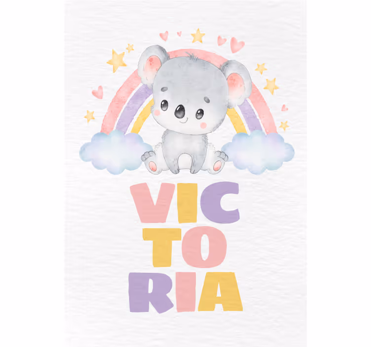Persiana enrollable infantil koala y arcoíris - TenVinilo