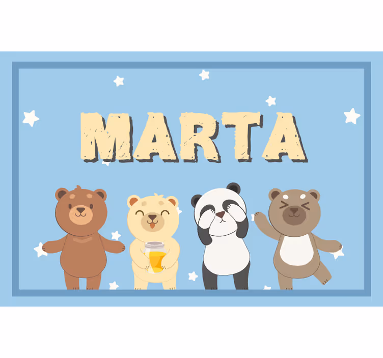 Persiana enrollable infantil oso adorable personalizable - TenVinilo
