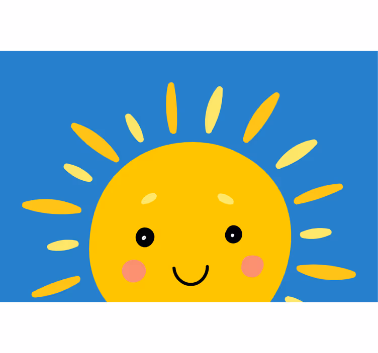 Persiana enrollable infantil sol con cara - TenVinilo