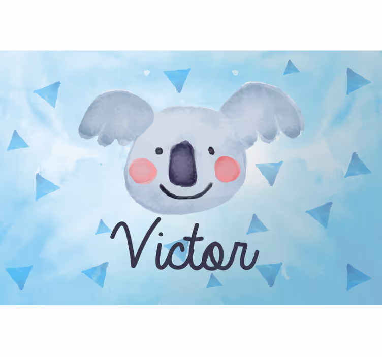 Persiana enrollable infantil koala con nombre - TenVinilo
