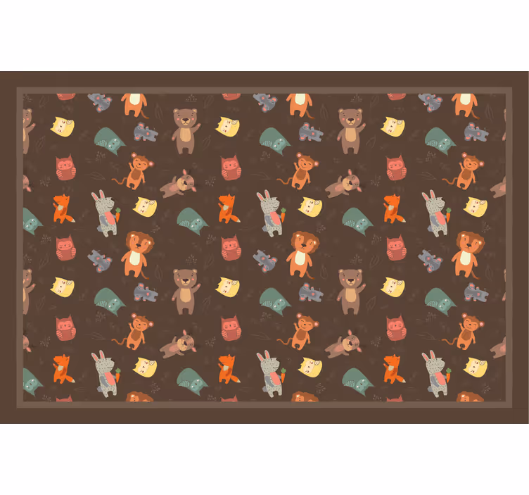 Persiana enrollable infantil animales y búhos adorables - TenVinilo