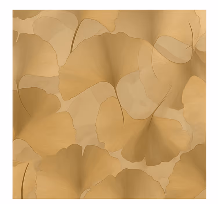 Persiana enrollable para cocina ginkgo dorado superpuesto - TenVinilo