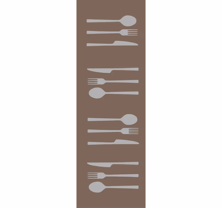 Persiana enrollable para cocina cuchillo tenedor y cuchara - TenVinilo
