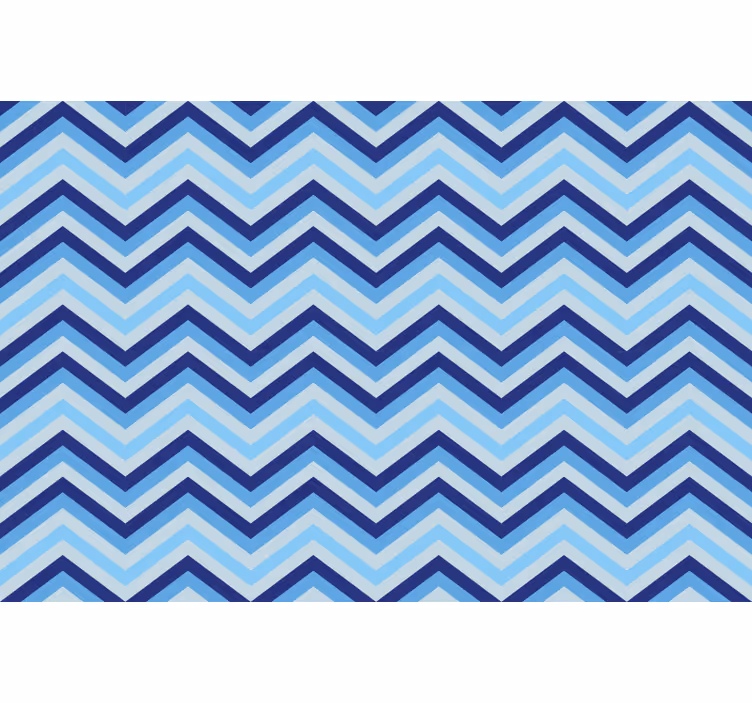 Persiana enrollable azul patrón chevron en azules - TenVinilo