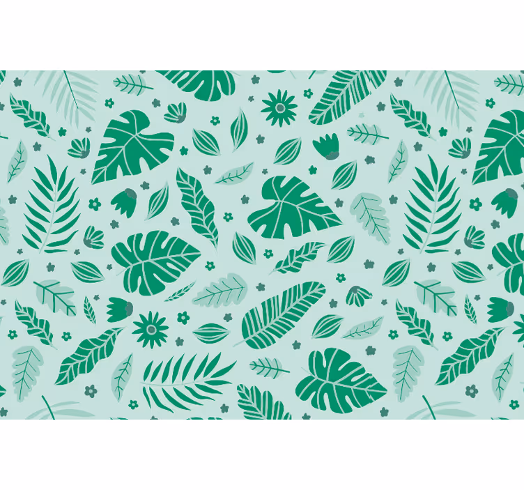 Persiana enrollable verde hojas tropicales - TenVinilo