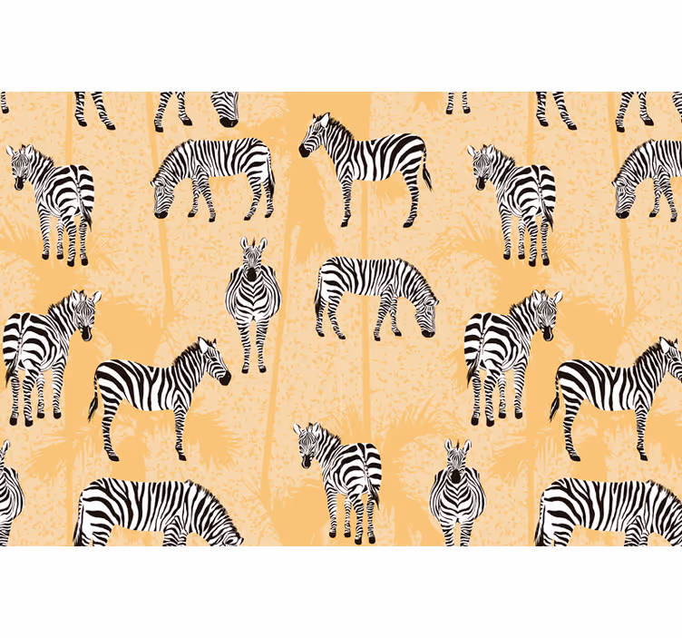 Persiana enrollable beige zebra y palmeras - TenVinilo