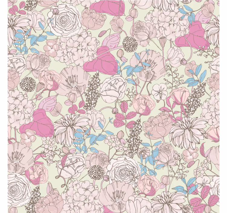 Persiana enrollable salón estilo floral grandmillenial - TenVinilo