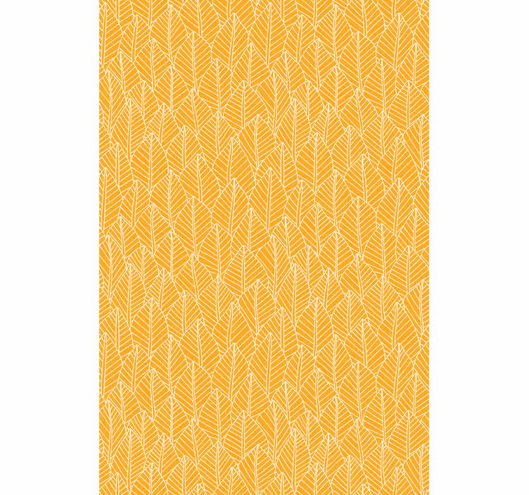 Persiana enrollable salón patrón hojas naranja kinfolk - TenVinilo