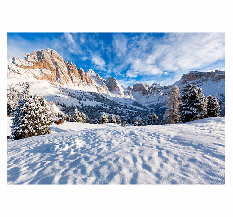 Persiana enrollable para cuarto paisaje montañoso nevado - TenVinilo