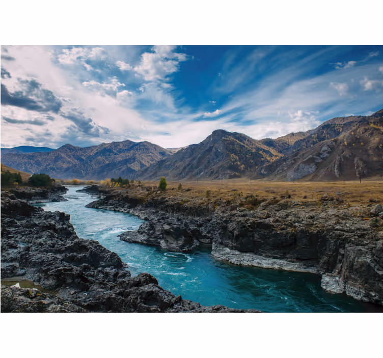 Persiana enrollable para cuarto río en los andes - TenVinilo