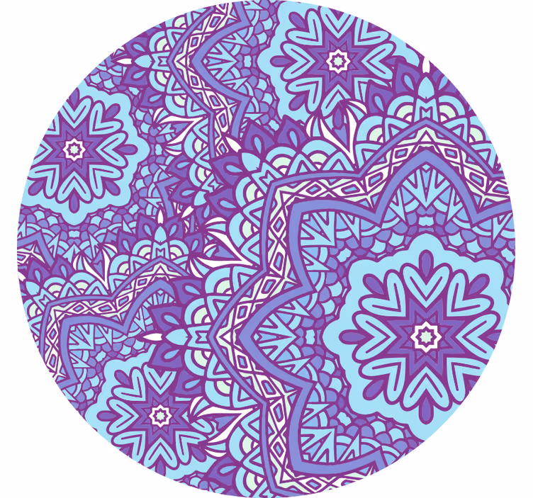 Persiana enrollable para cuarto mandala azul y morado - TenVinilo