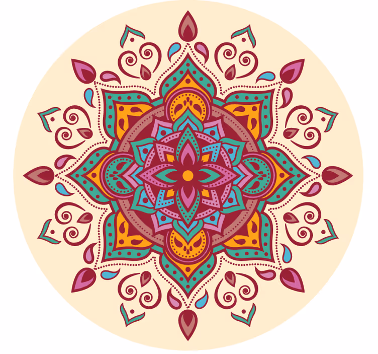 Persiana enrollable para cuarto mandala rosado - TenVinilo