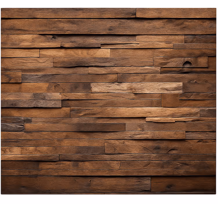 Persiana enrollable salón madera de teka - TenVinilo
