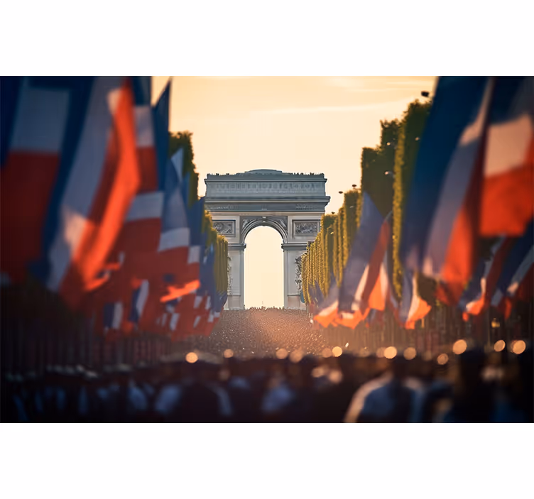 Persiana enrollable salón día nacional en parís - TenVinilo