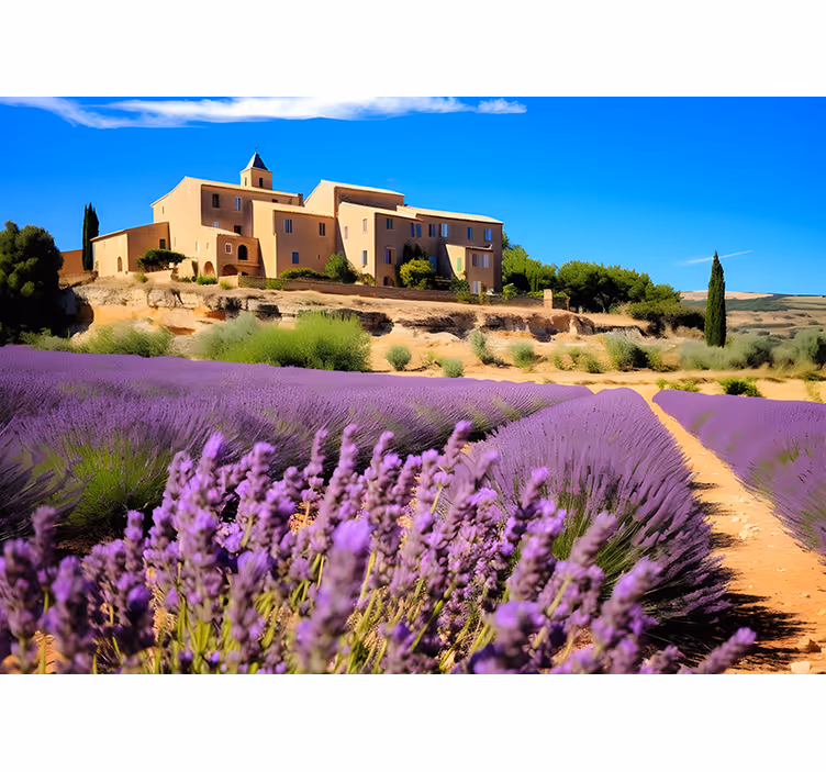 Persiana enrollable salón campo de lavanda francés - TenVinilo