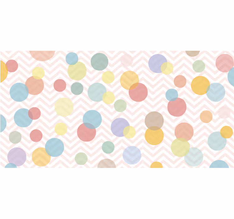 Persiana enrollable infantil lunares chevron coloridos - TenVinilo