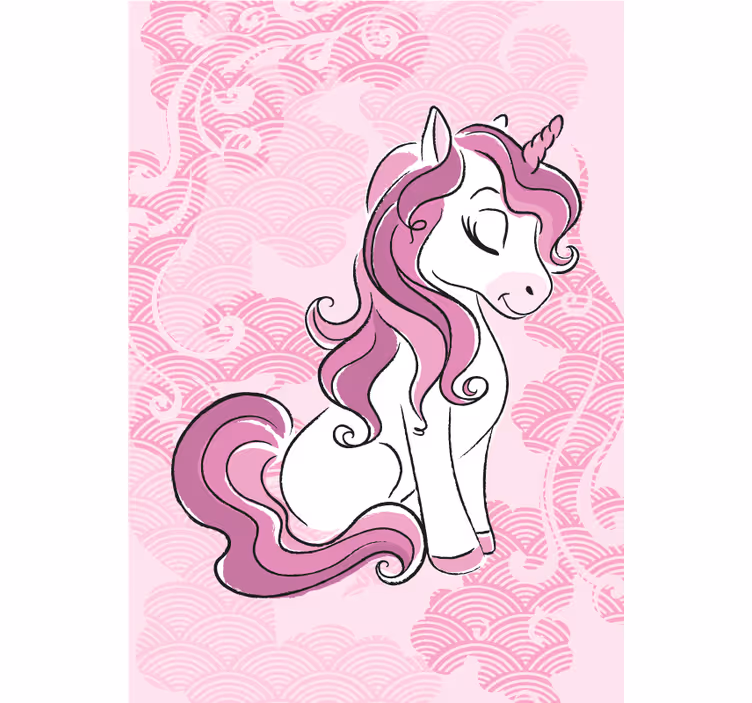 Persiana enrollable infantil unicornio saltando en nubes - TenVinilo