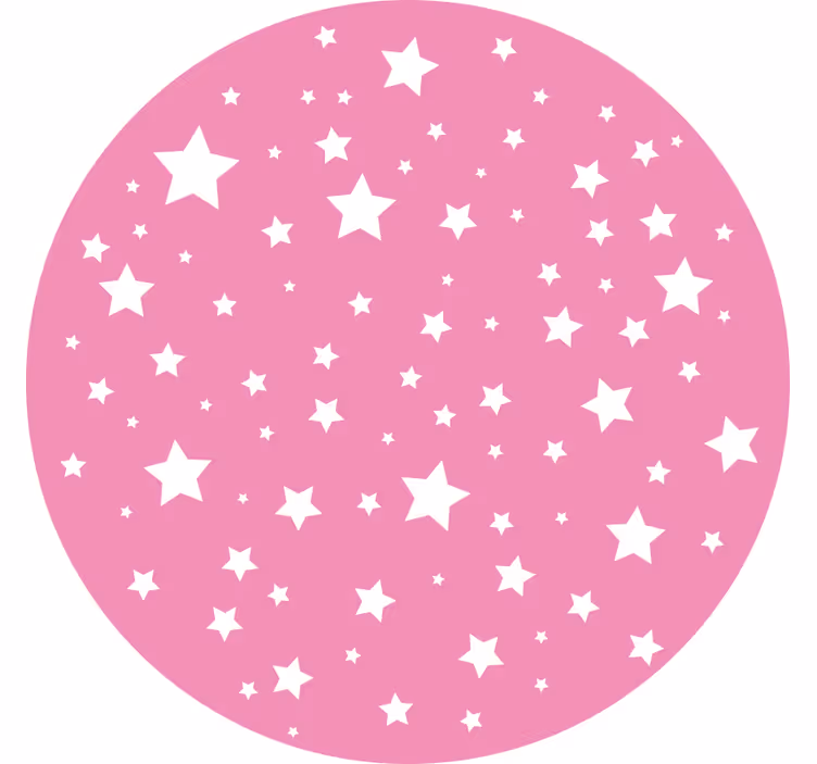 Persiana enrollable infantil estrellas rosas redondas - TenVinilo