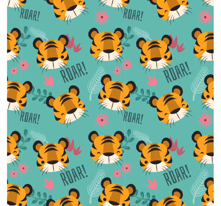 Persiana enrollable infantil tigres adorables - TenVinilo