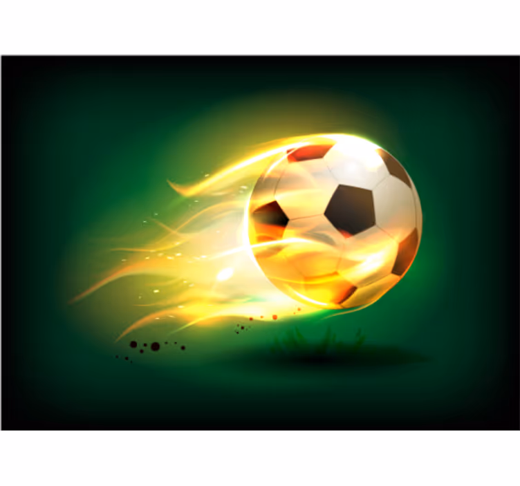 Persiana enrollable infantil balón de fútbol en llamas - TenVinilo