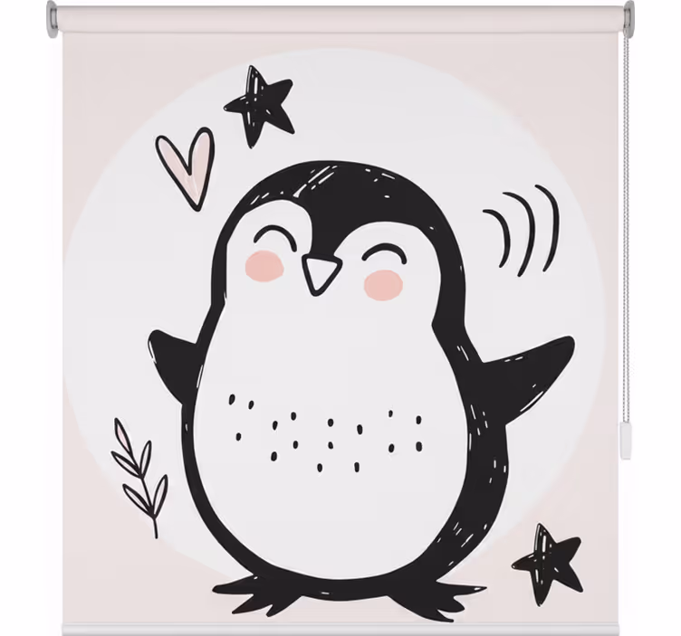 Persiana enrollable infantil dibujo de pingüino bebé - TenVinilo